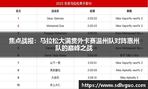 焦点战报：马拉松大满贯外卡赛温州队对阵惠州队的巅峰之战